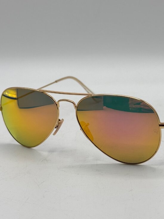 Ray-Ban RB3025 Aviator Sunglasses 112/4T Gold/Pink Flash Lens main image 10